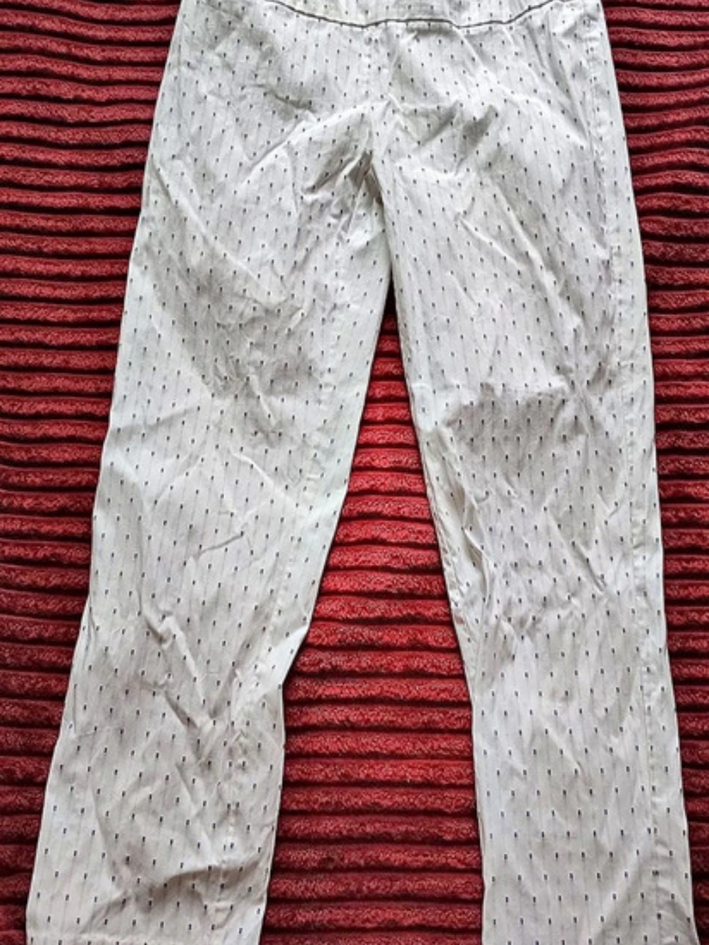 Zac & Rachel Pull-On Ankle Pants Dash Stripe White Size 6